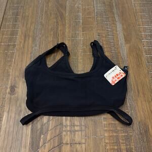 Free people black bra sports bra size small